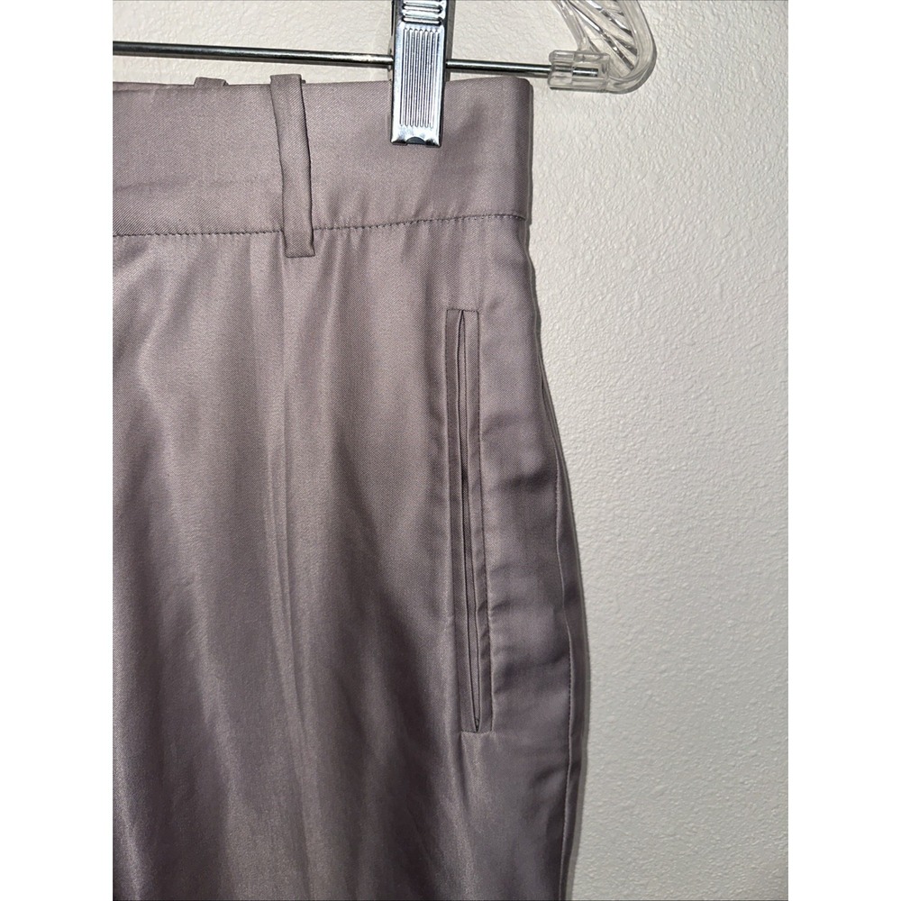 Yves  Saint  Laurent Taupe High- Waisted Dress Pants Straight Leg Trousers Sz 25 - Picture 7 of 16